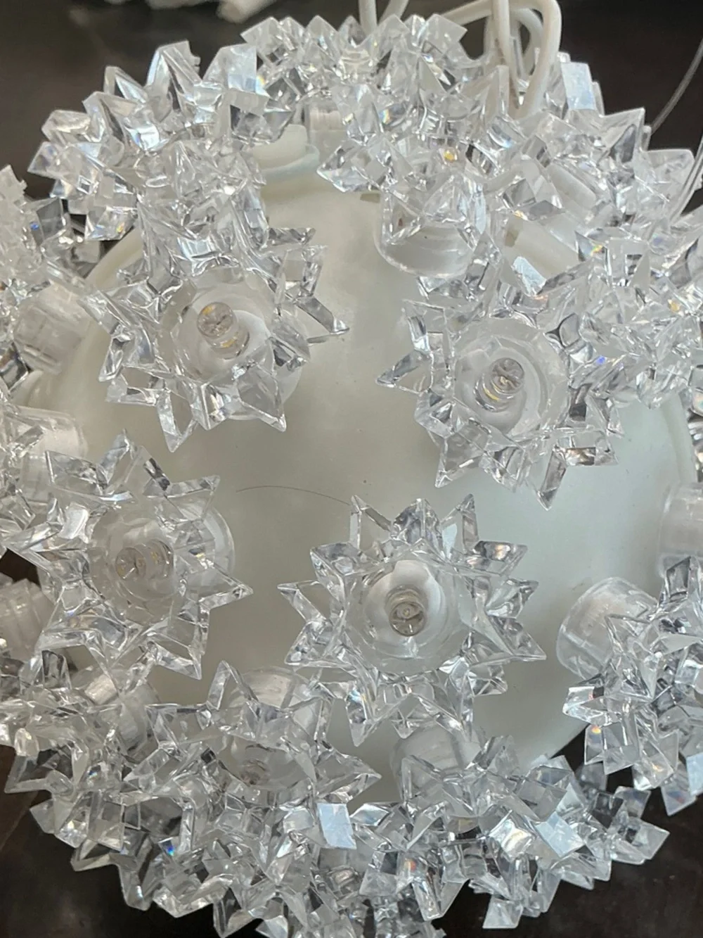 White Snowball String Lights – Decorative Holiday Spheres